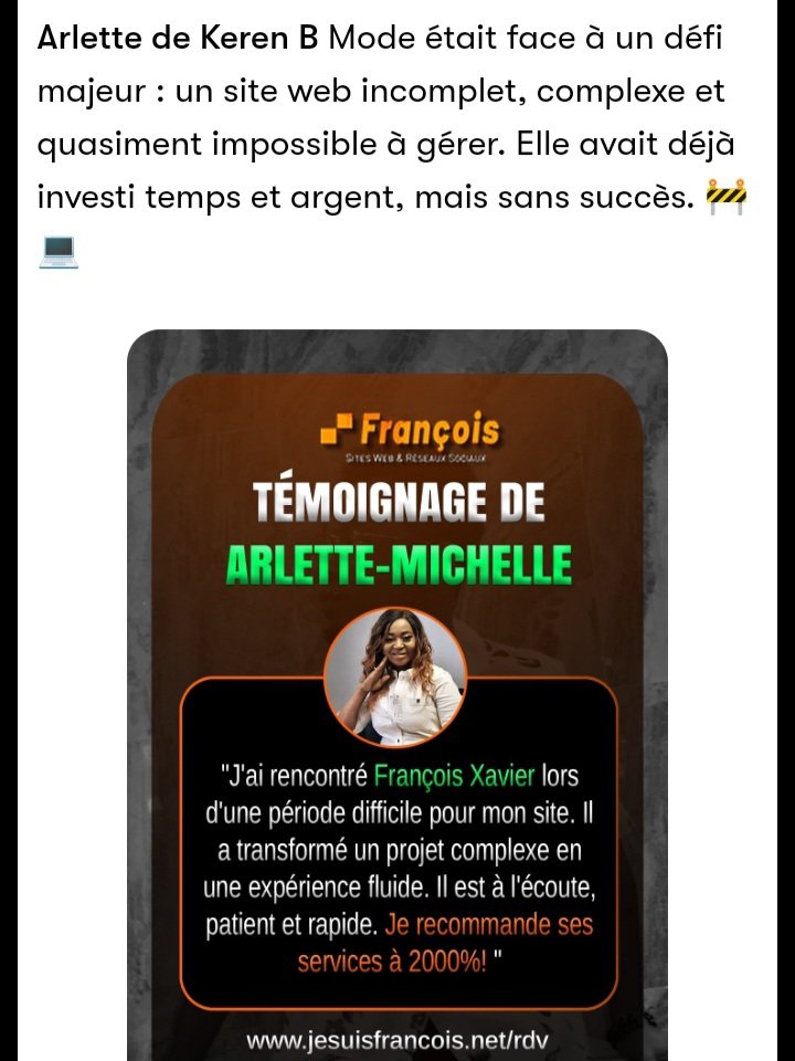 François Xavier AMOUSSOU Avis Client