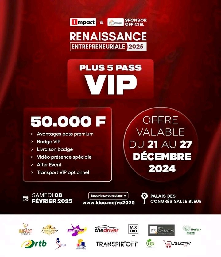 Pass VIP Renaissance Entrepreneuriale 2025