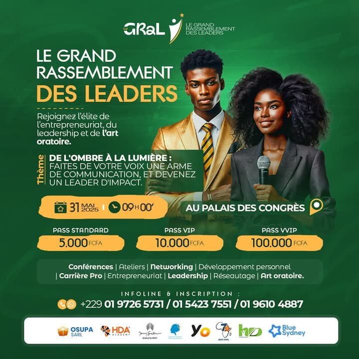 GRaL : Le cri du cœur d'une jeunesse béninoise qui refuse la fatalité 1 GRaL Grand Rassemblement des Leaders