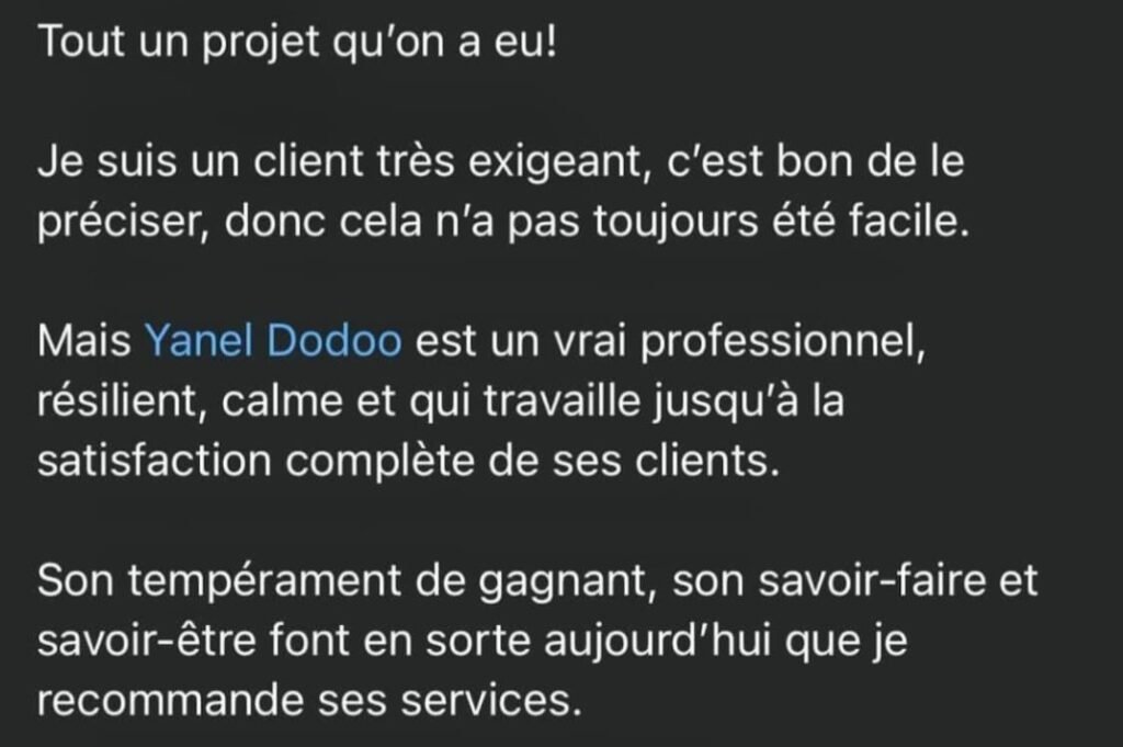 Yanel DODOO : quand “réussir sa vie autrement” devient un leitmotiv de zinzin 8 Yanel DODOO Monteur vidéo professionnel